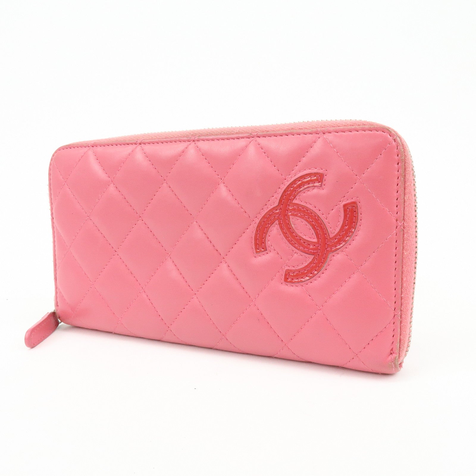 CHANEL バック　ウォレット CHANEL COCO Mark Matelasse Lamb Skin Patent Leather Long Zip Wallet