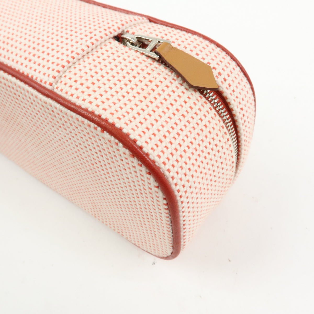 HERMES Toile H Escale Cosmetic Pouch Accesory Pouch Vermilion