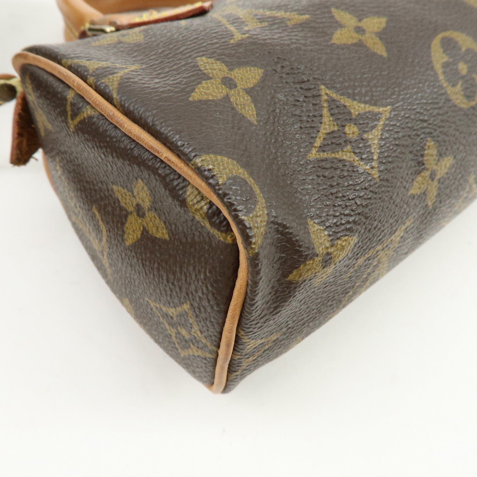 Louis Vuitton Monogram Mini Speedy Hand Bag and Strap Brown M41534 Lot