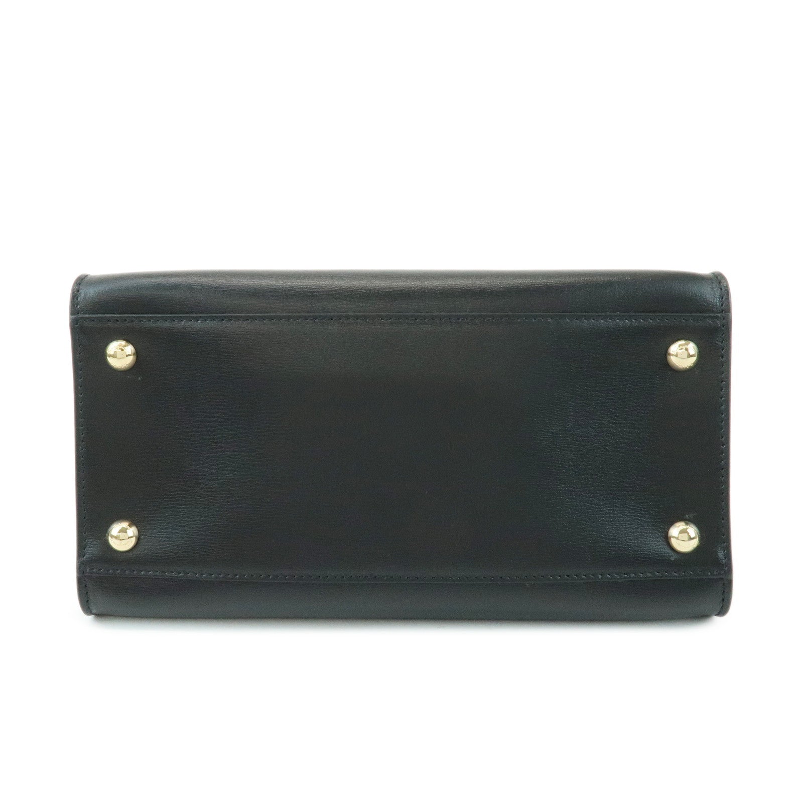 Ferragamo Vara Ribbon Leather 2Way Bag Hand Bag Black AU-21 1290