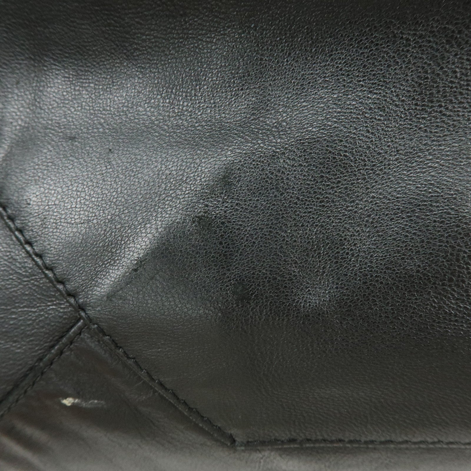 CELINE Horizontal Cabas Leather Tote Bag Hand Bag Black
