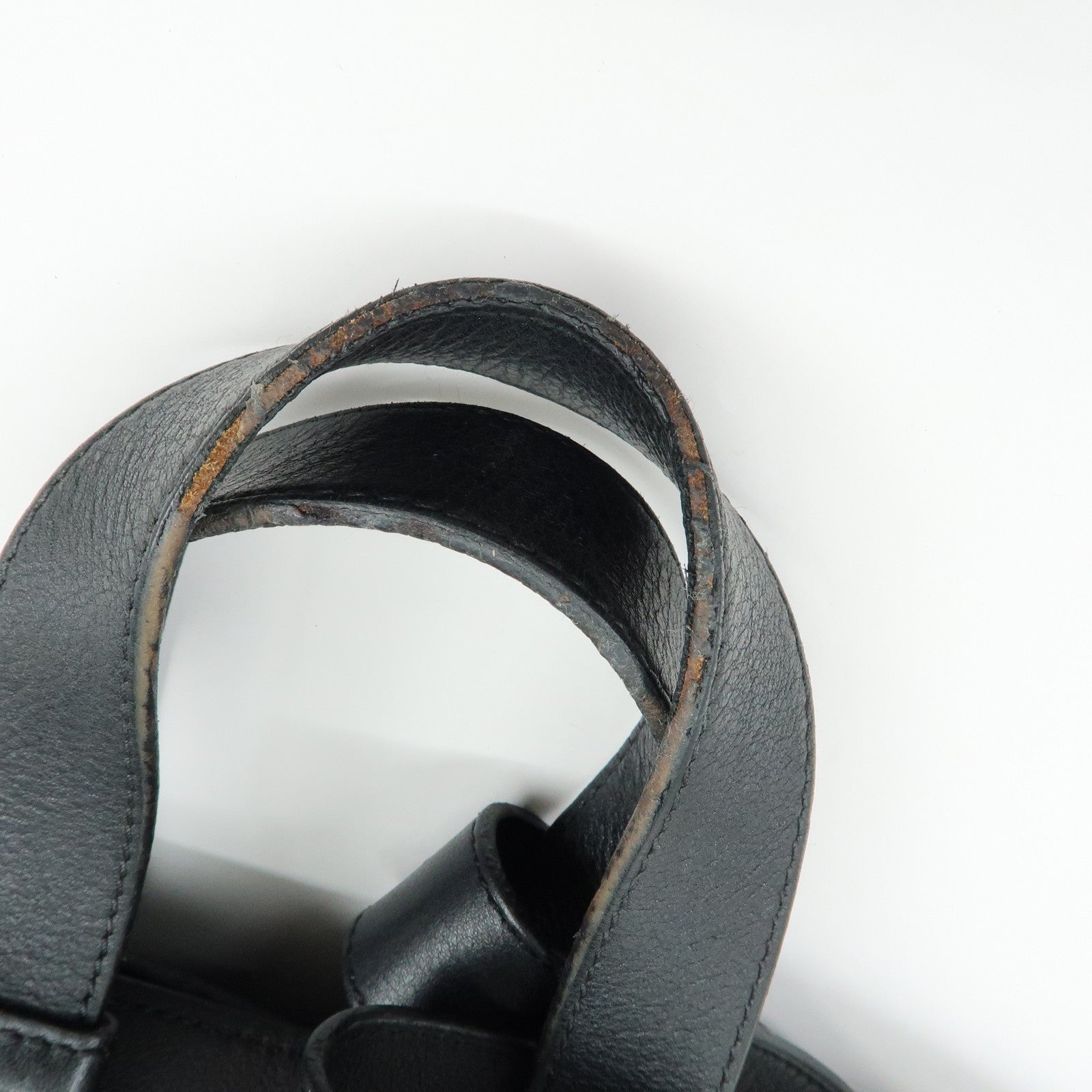 LOEWE Anagram Hammock Medium Leather Shoulder Crossbody Bag Black