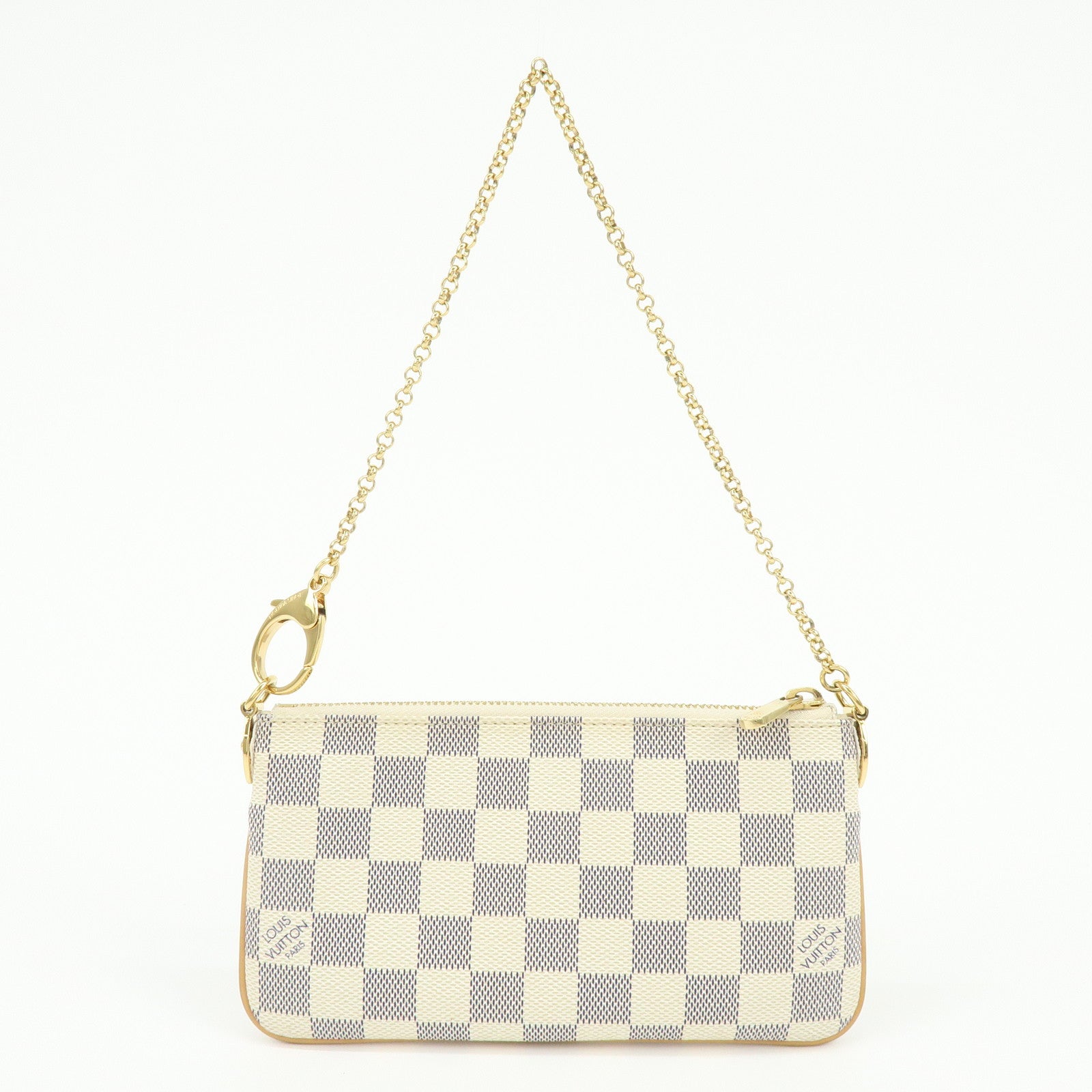 Louis Vuitton Damier Azur Pochette Milla MM Mini Accesory Pouch N60027