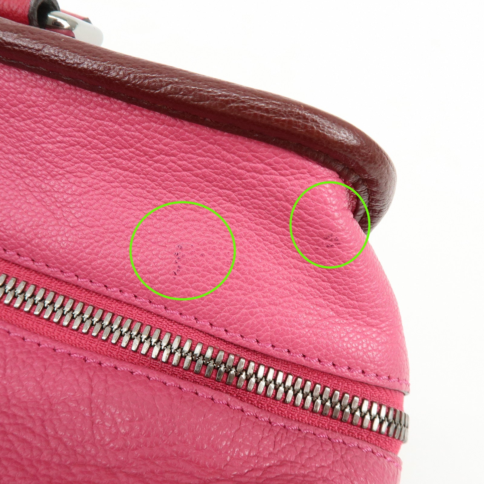 LOEWE Anagram Leather Amazona 28 Hand Bag Boston Bag Pink