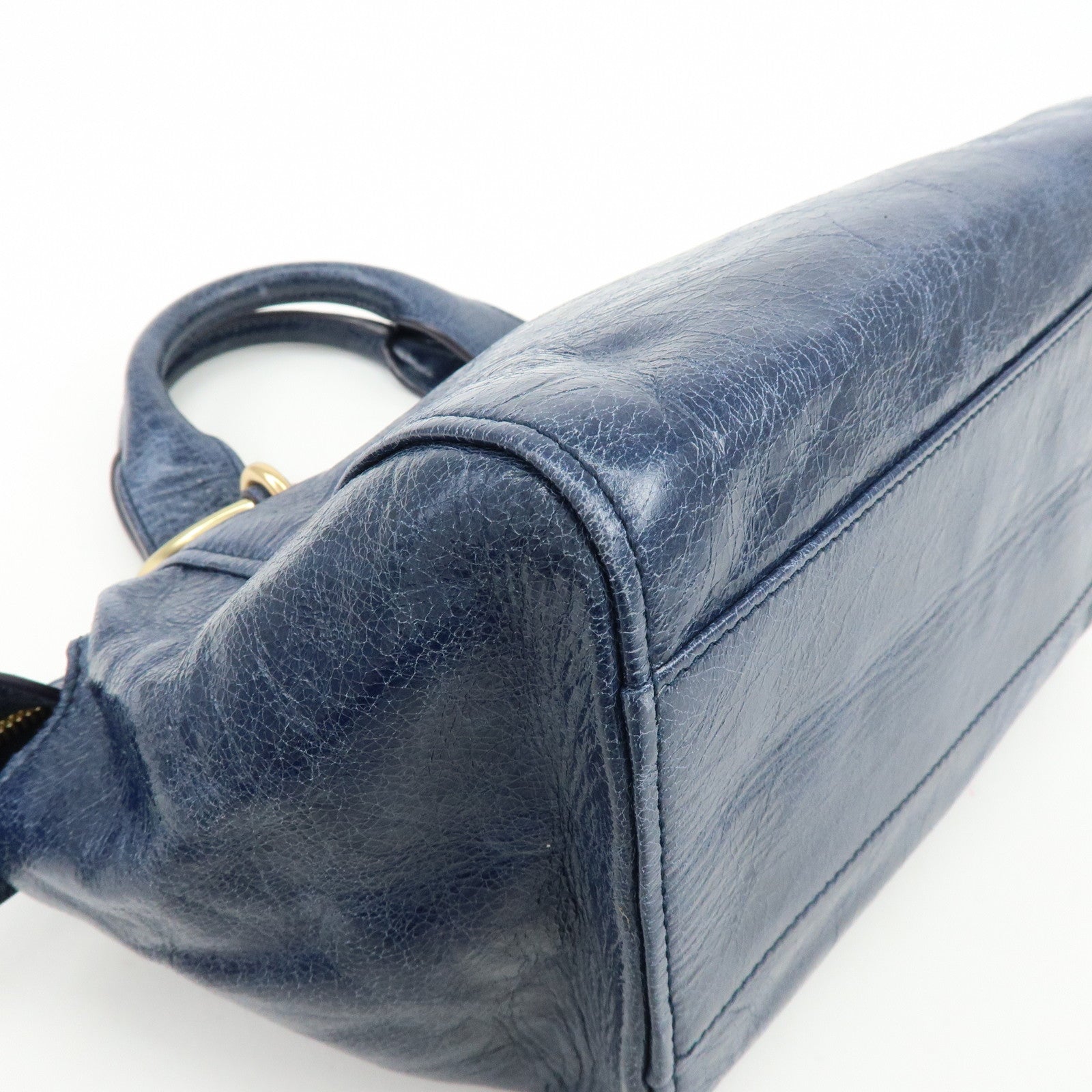 Chloe See by Chloe Paige Leather Small 2Way Hand Bag Shoulder Bag Blue