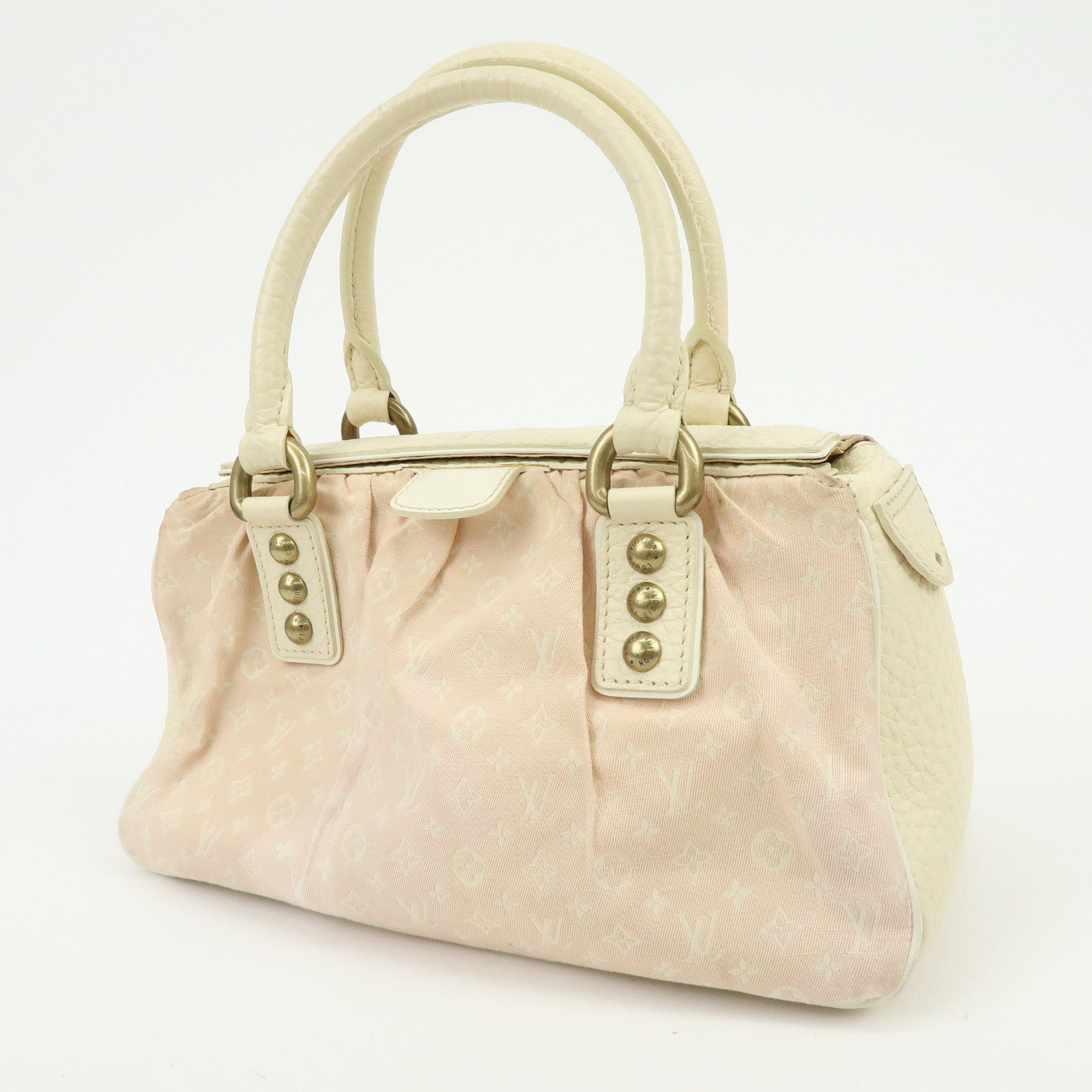 Louis Vuitton Monogram Mini Lin Trapes PM Hand Bag Rose M40062