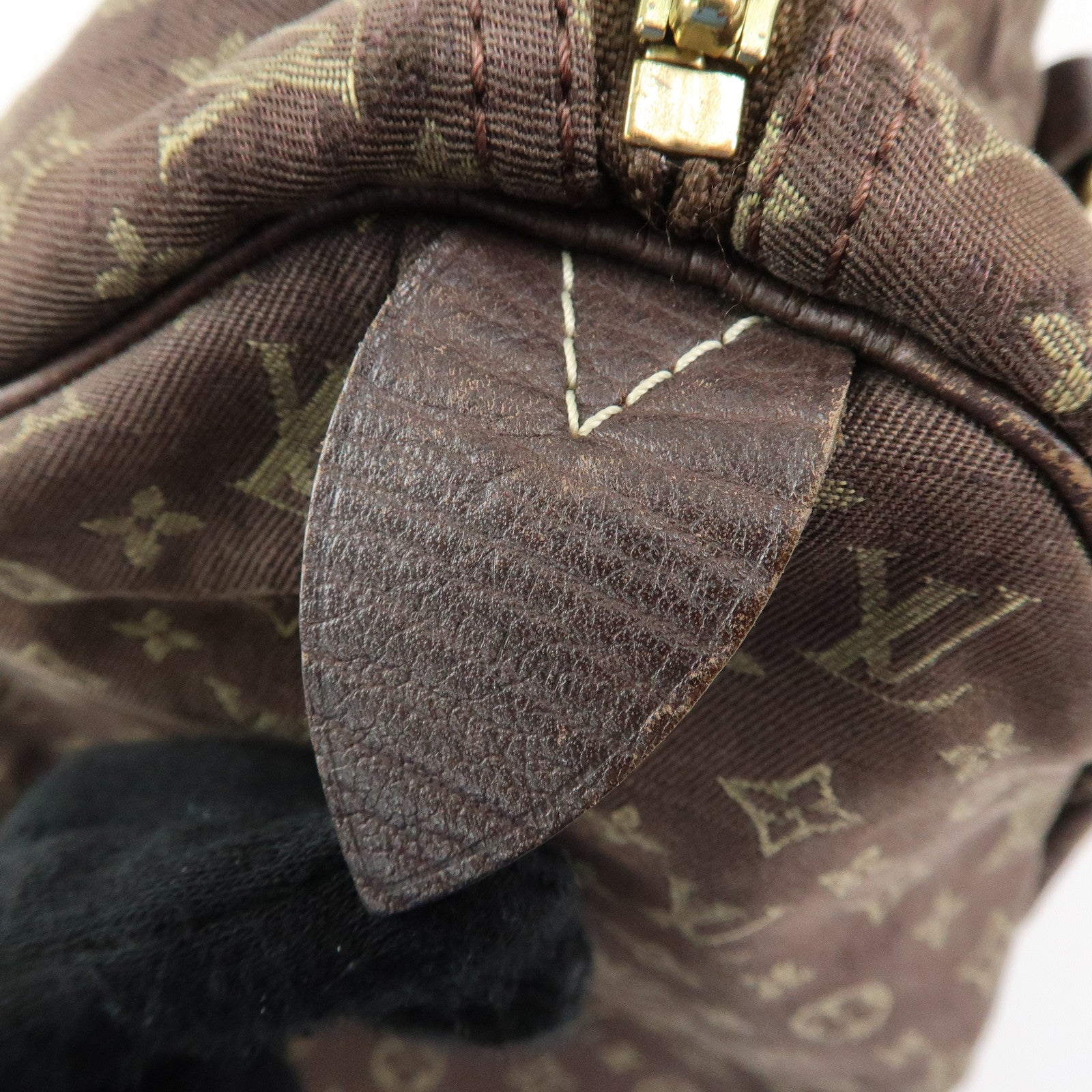 Louis Vuitton Monogram Mini Lin Speedy 30 Boston Bag Ebene M95224
