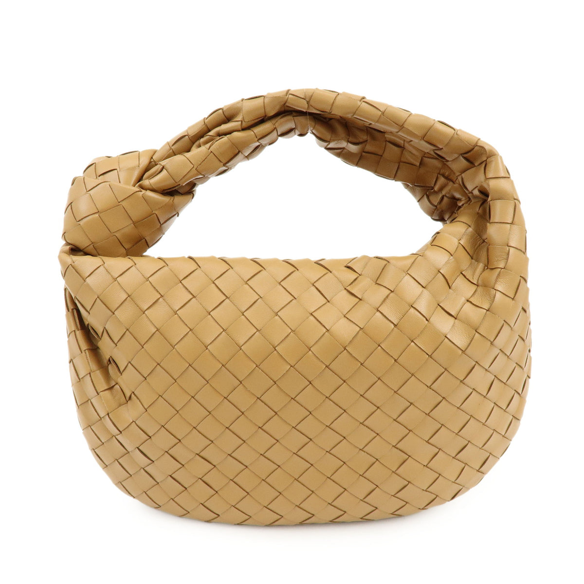 BOTTEGA VENETA Jodie Medium Intrecciato Leather Shoulder Bag Camel