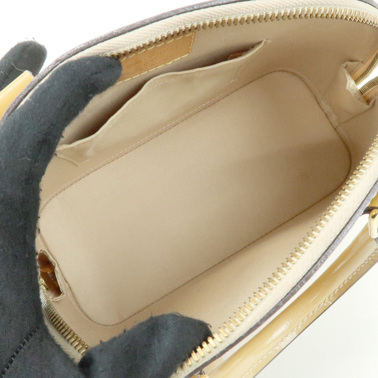 Louis Vuitton Monogram 2Way Vernis Alma BB Hand Shoulder Bag Beige