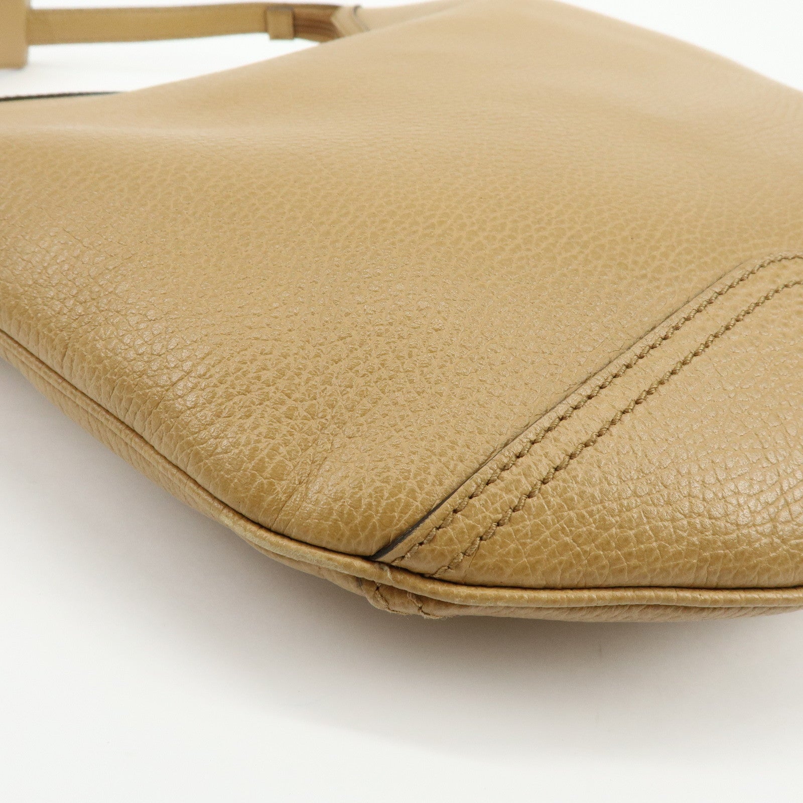 GUCCI Sherry Leather Shoulder Bag Hand Bag Beige 293596