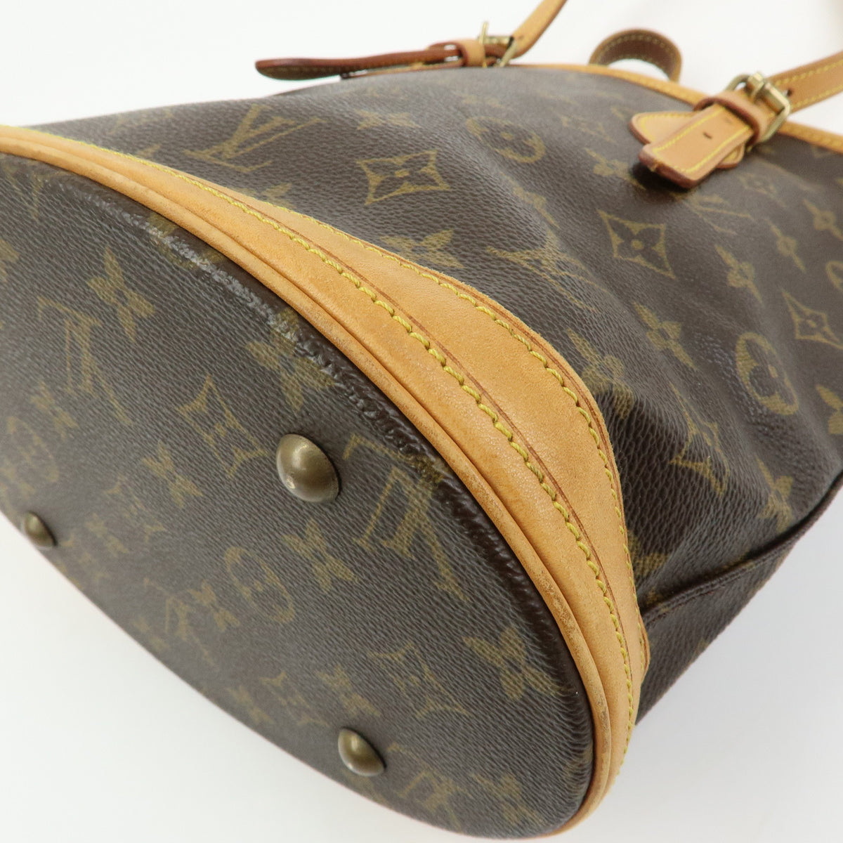 Louis Vuitton Monogram Canvas Bucket PM Hand Bag Brown M42238