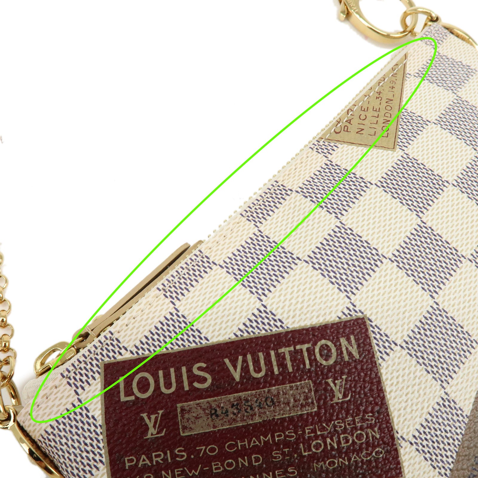 Louis Vuitton Damier Azur Travel Colletion Pochette Milla MM N63078