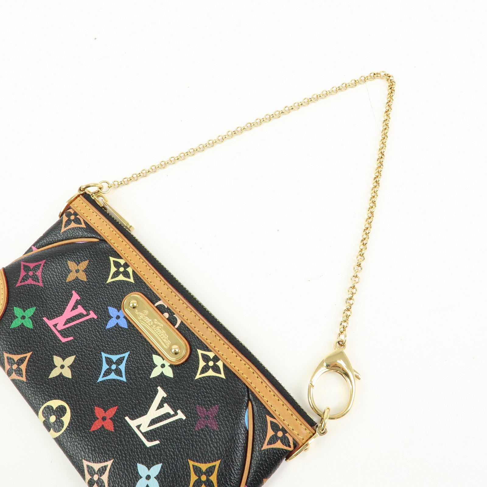 Louis Vuitton Monogram Multicolor Pochette Milla MM Pouch Noir M60097