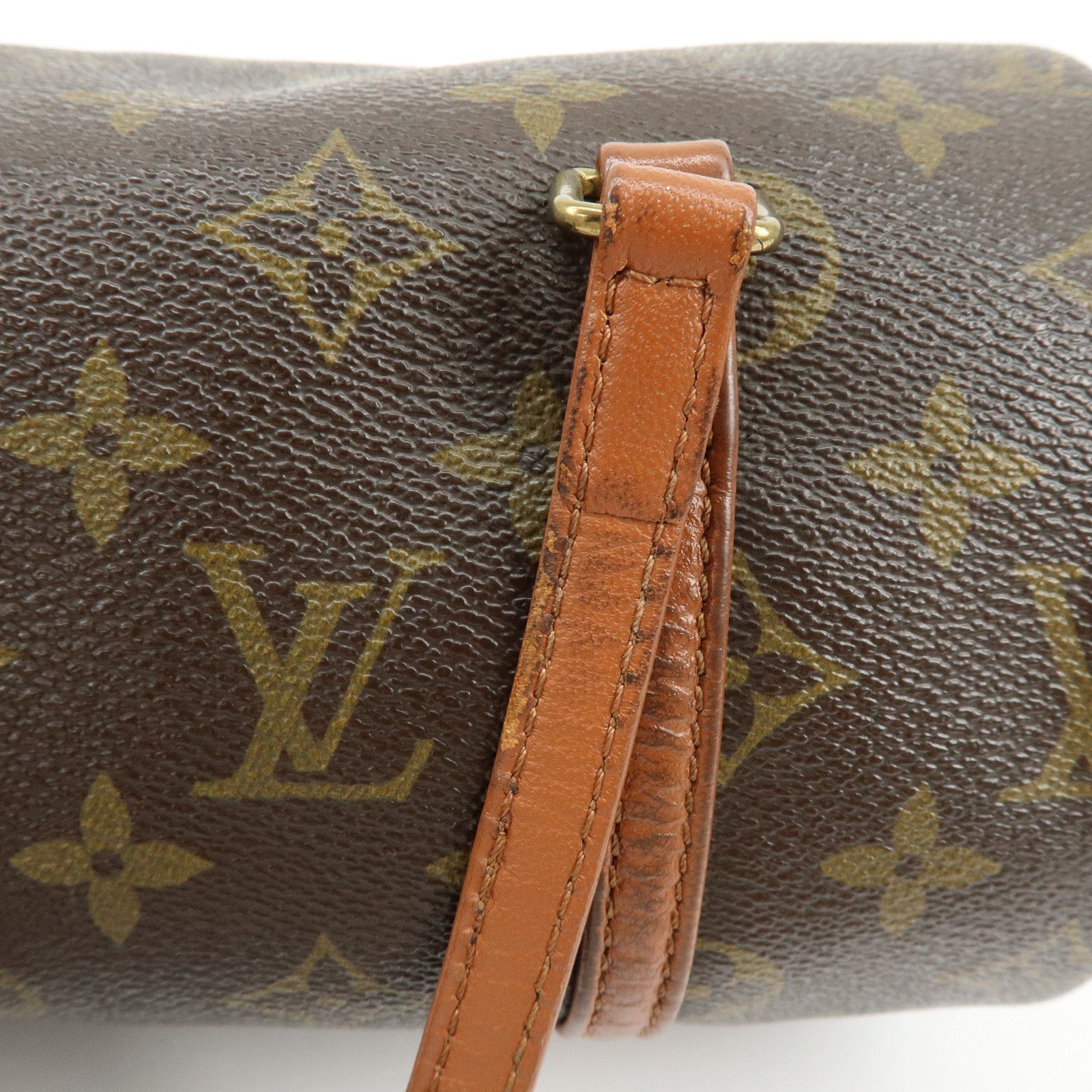 Louis Vuitton Monogram Papillon 26 Hand Bag Old Style Brown M51366