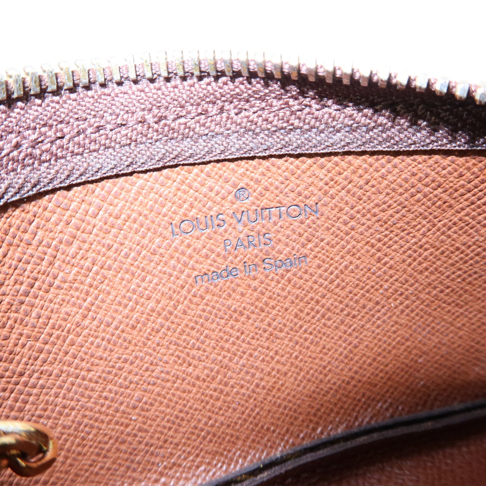 Louis Vuitton Monogram Pochette Cles Coin Case Key Case Brown M62650