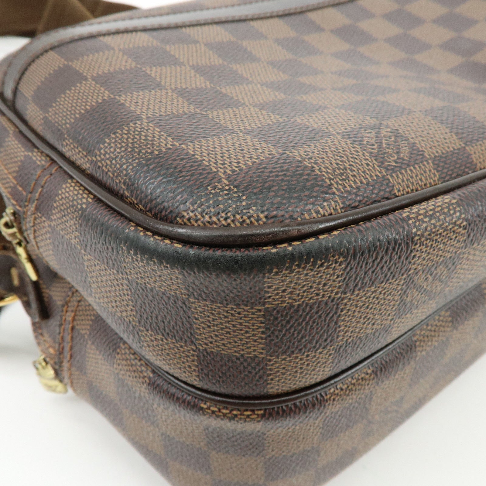 Louis Vuitton Damier Ebene Reporter PM SPO Shoulder Bag Brown M45253