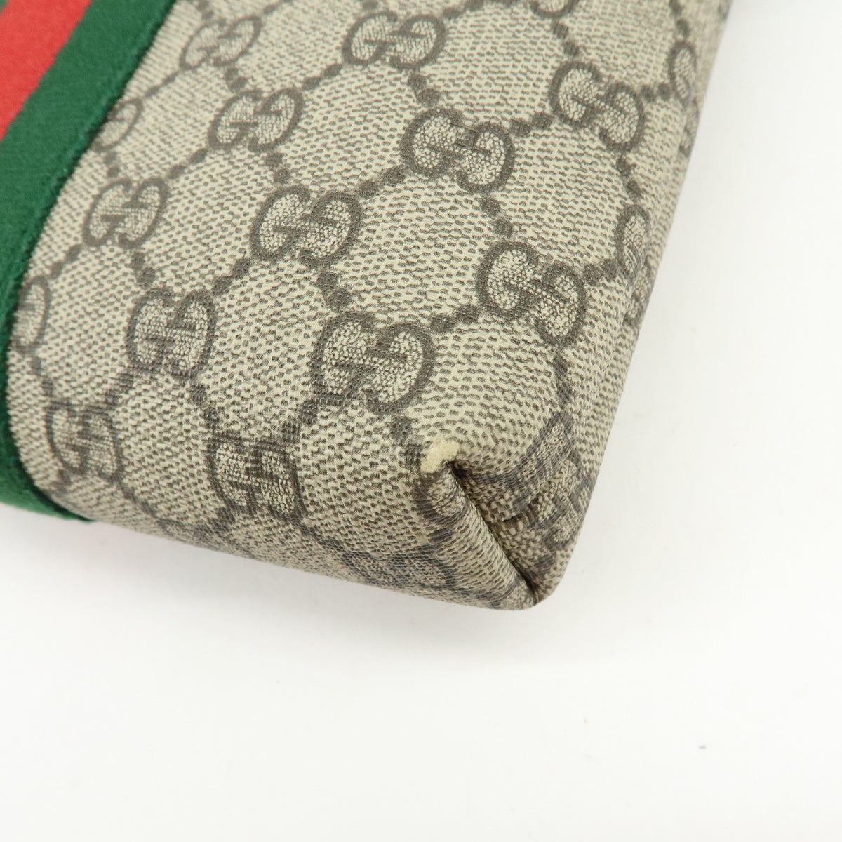 GUCCI Sherry GG Supreme Leather Shoulder Crossbody Bag Beige 471454