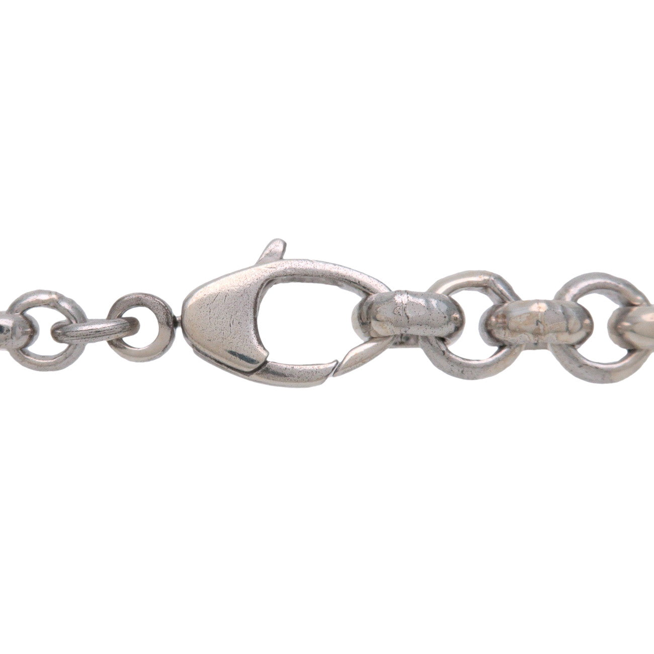 GUCCI Logo Trademark Heart Pendant Necklace SV925 Silver