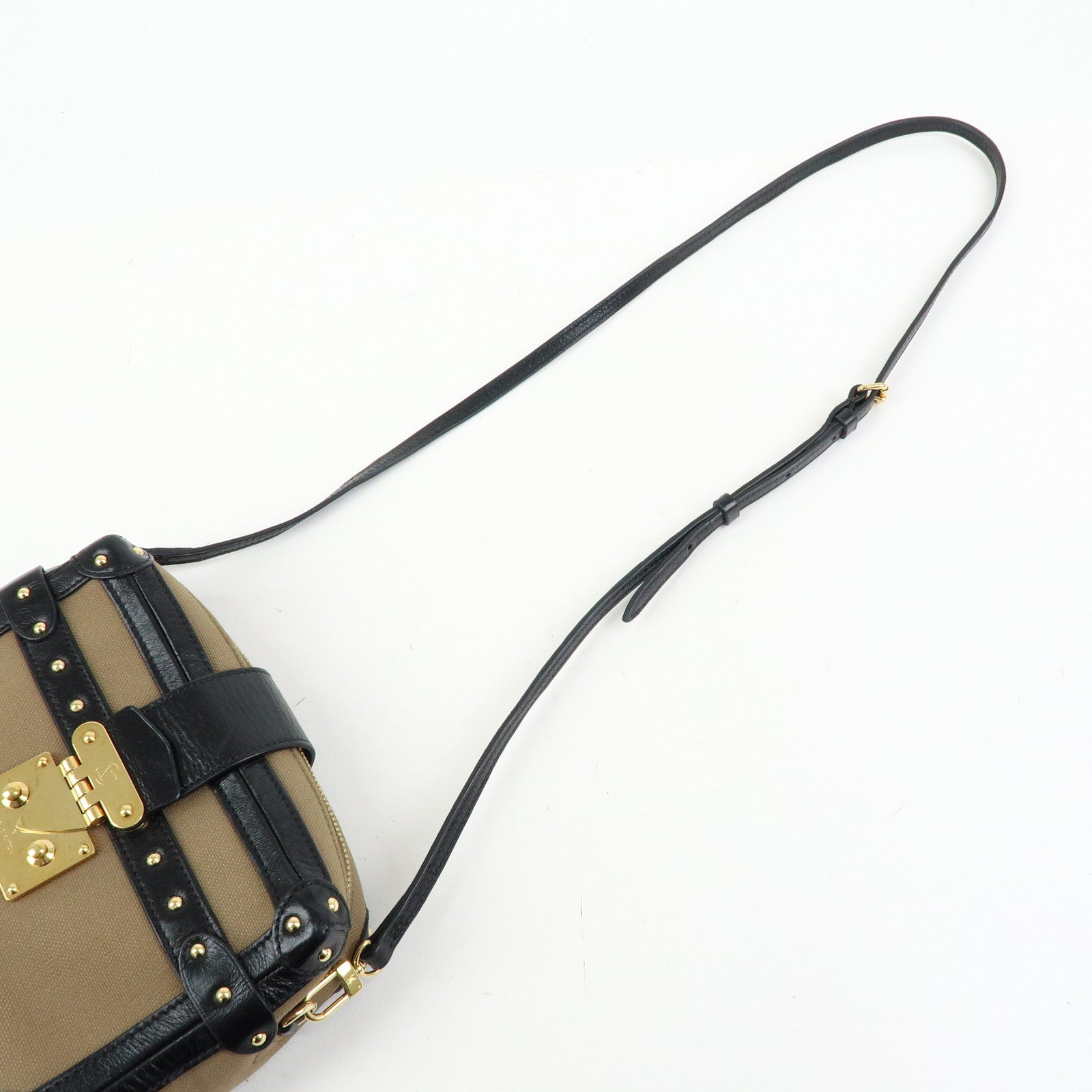 Louis Vuitton Petite Malle Soft MM Canvas Leather Shoulder Bag