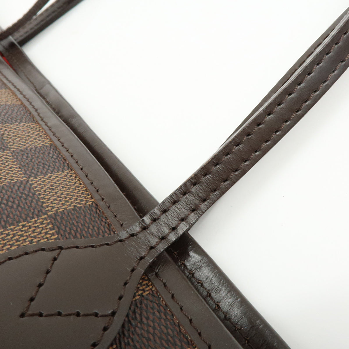 Louis Vuitton Damier Ebene Canvas Leather Neverfull MM Tote Bag N51105