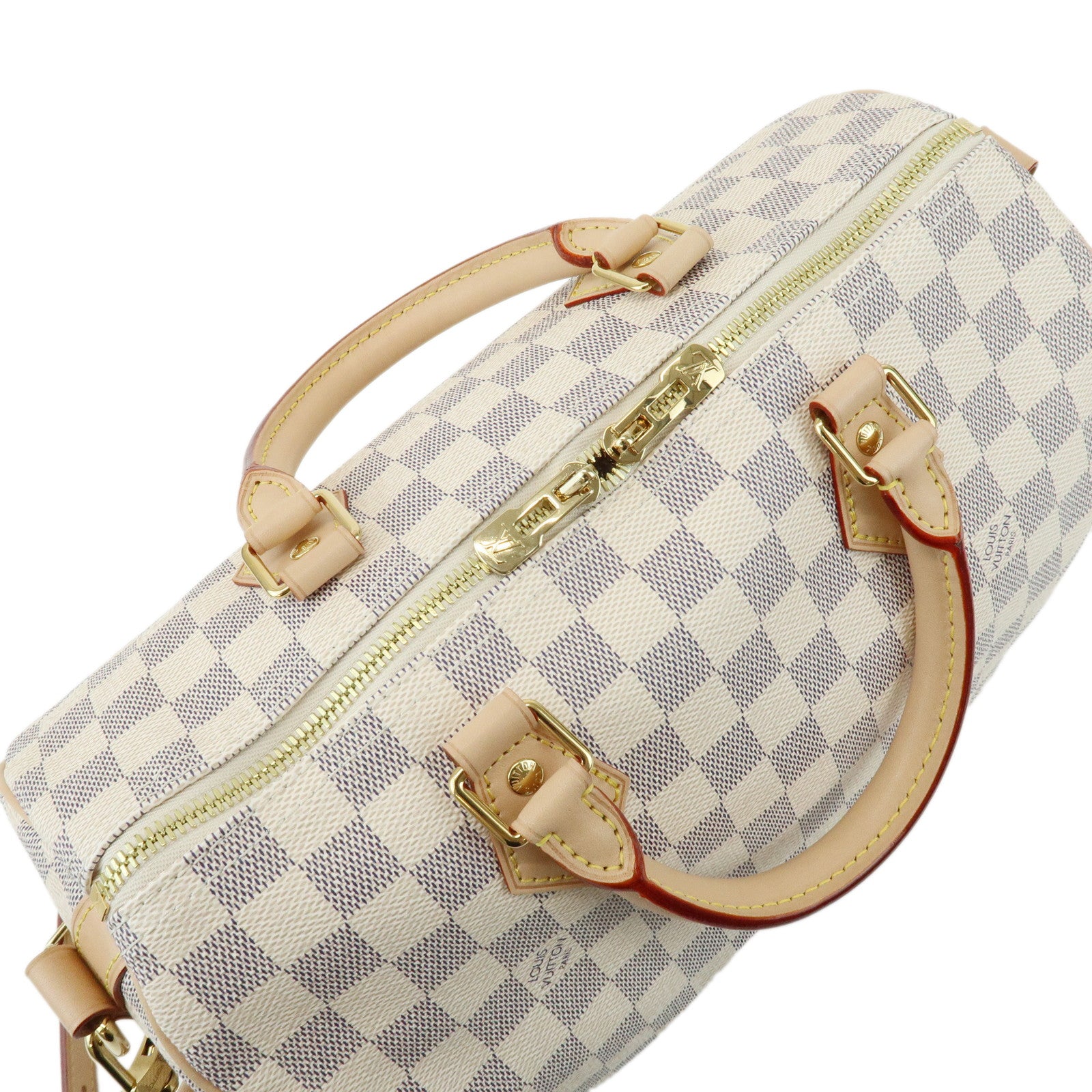 Louis Vuitton Damier Azur Speedy Bandouliere 30 Boston Bag N40592