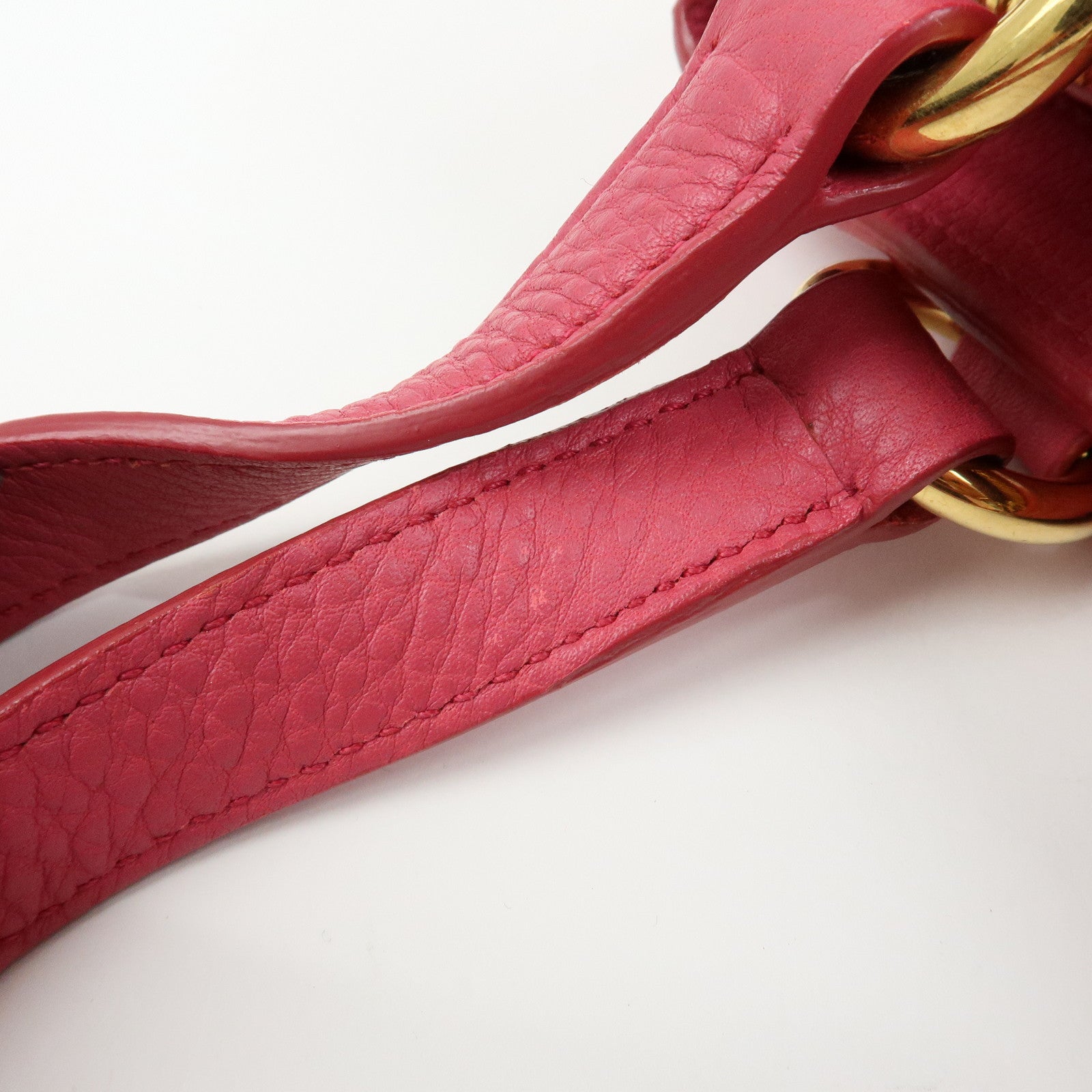 MIU MIU Vitello Caribu Leather 2Way Shoulder Bag Pink RN0757