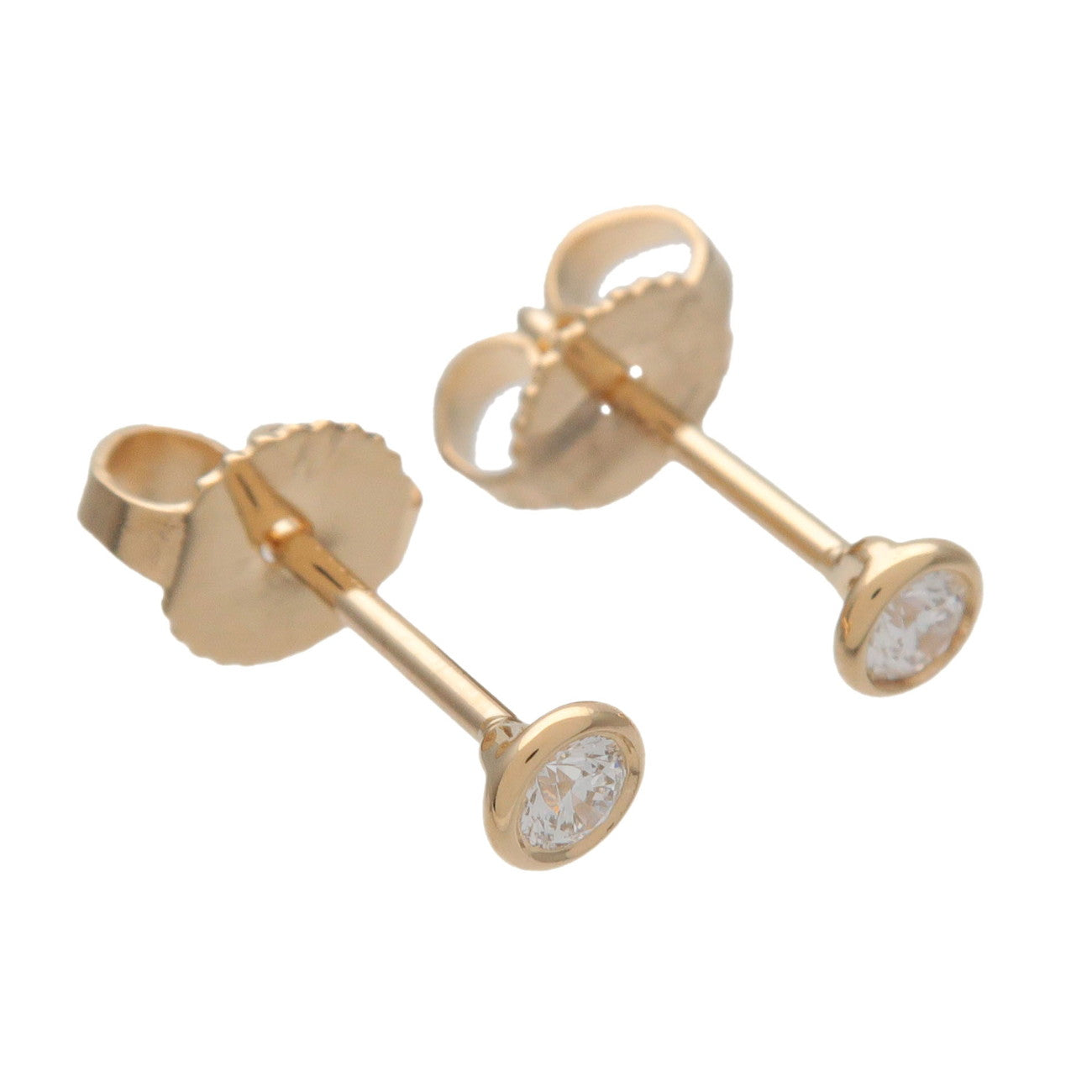 Tiffany & Co By the Yard Diamond Earrings K18 750YG Yellow Gold