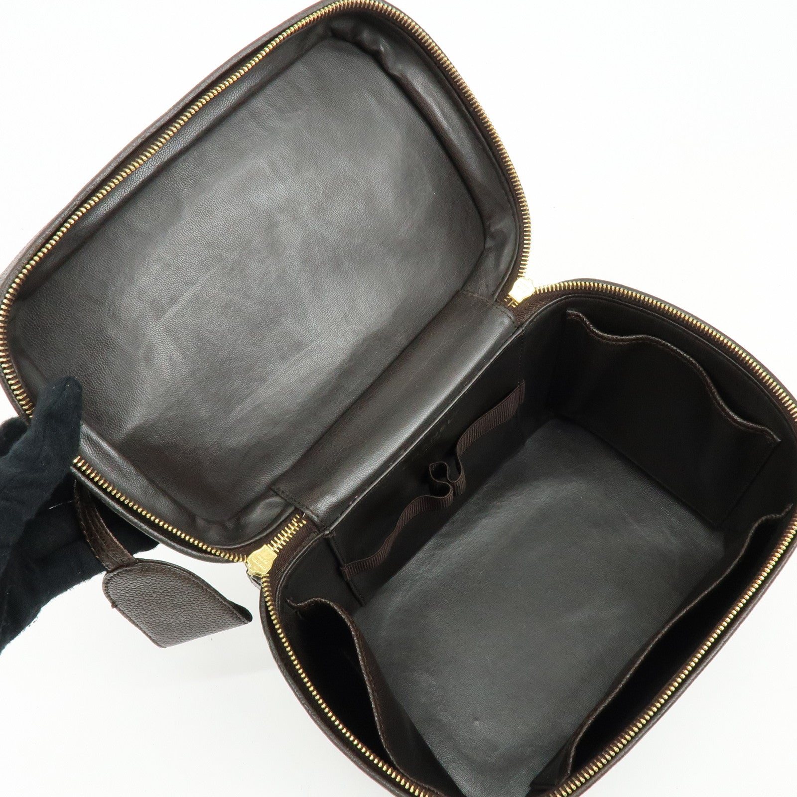 CHANEL COCO Mark Caviarskin 2WAY Bag Cosmetic Bag Black A07061