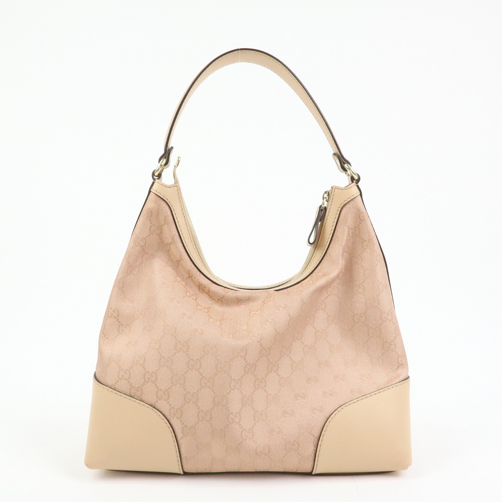 GUCCI Lovely Heart GG Canvas Leather Shoulder Hand Bag Pink 257070