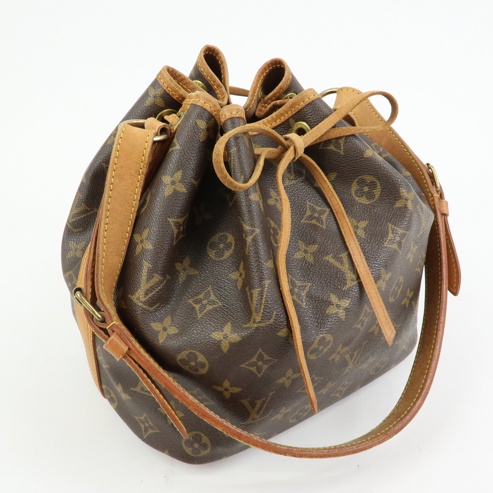Louis Vuitton Monogram Petit Noe Shoulder Bag Brown M42226