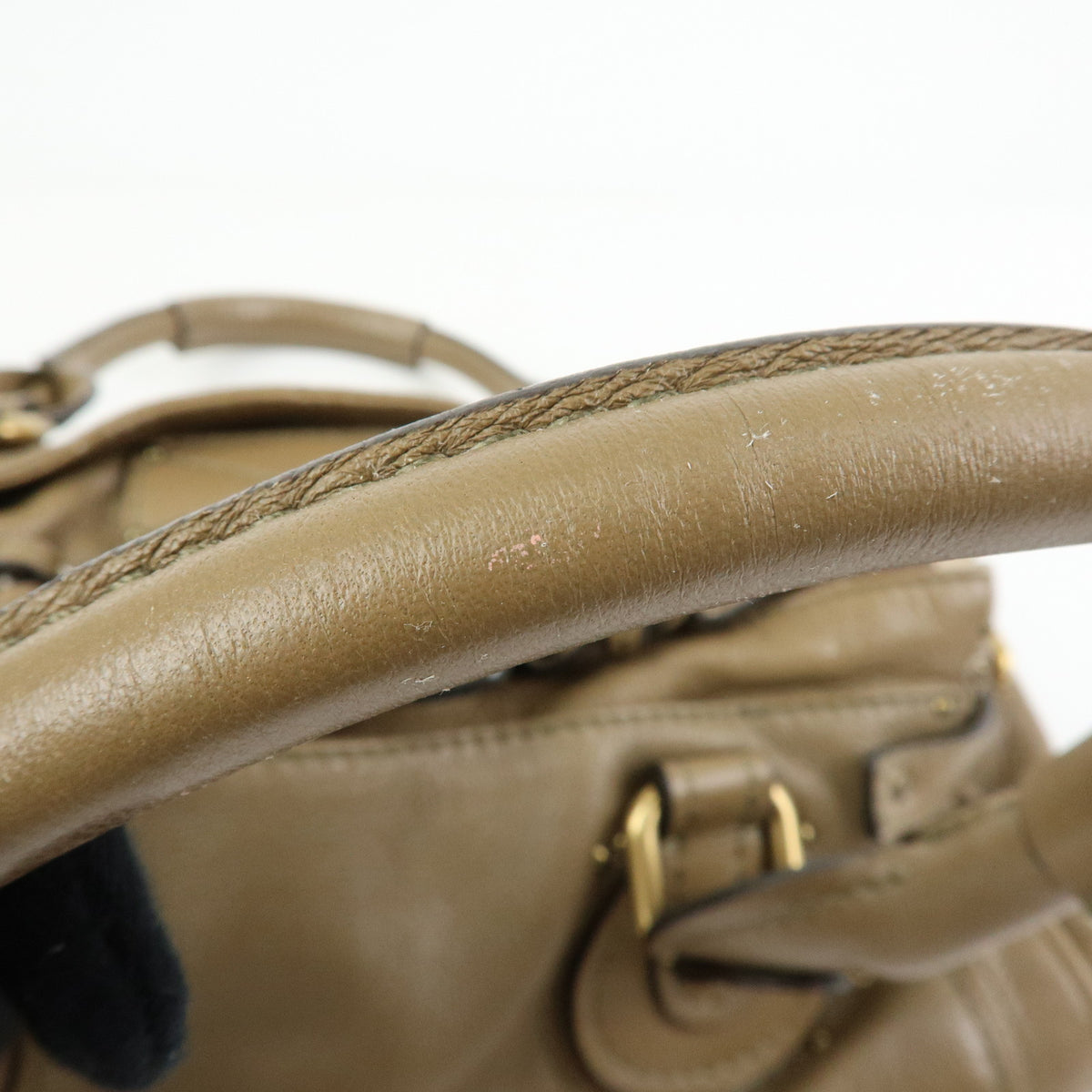 Chloe Paddington Leather Hand Bag Boston Bag Brown