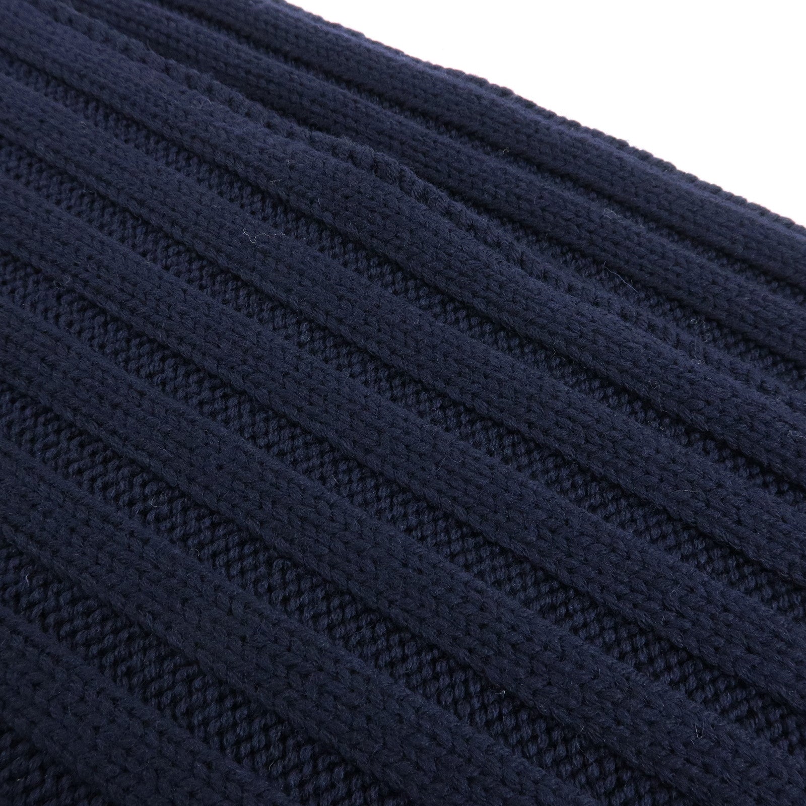 MONCLER Logo Wool 100% Scarf Stole Navy