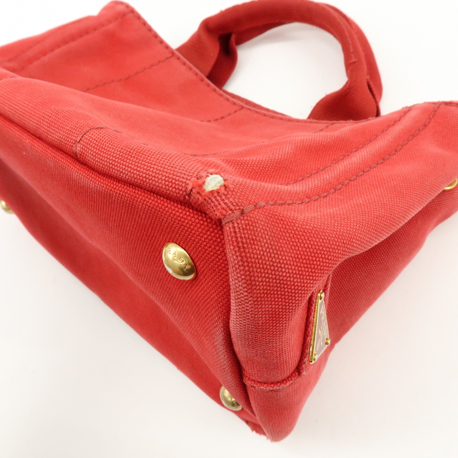 PRADA Triangle Logo Canapa Mini Canvas 2Way Hand Shoulder Bag B2439G