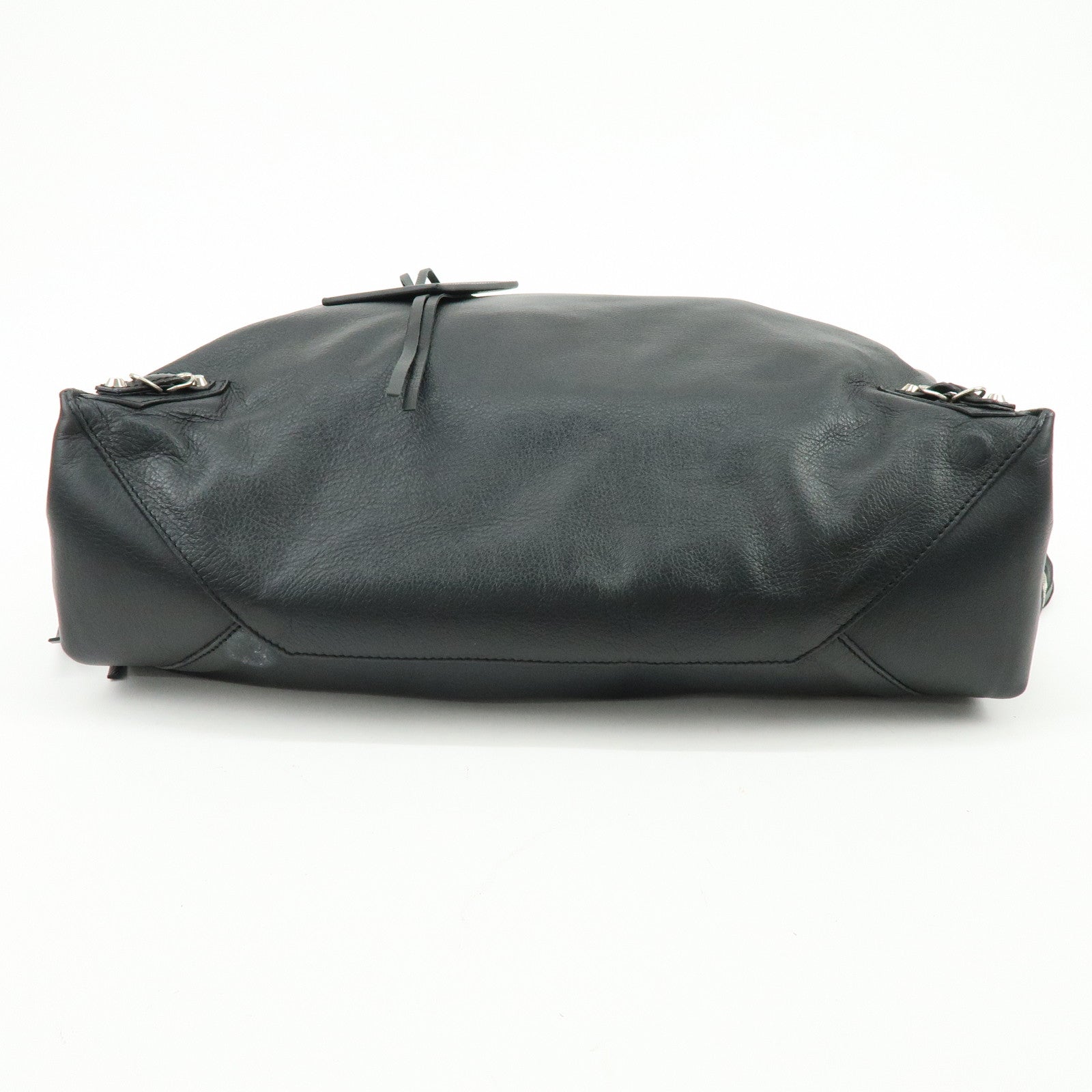 BALENCIAGA The Papier Leather Tote Shoulder Bag Black 236701