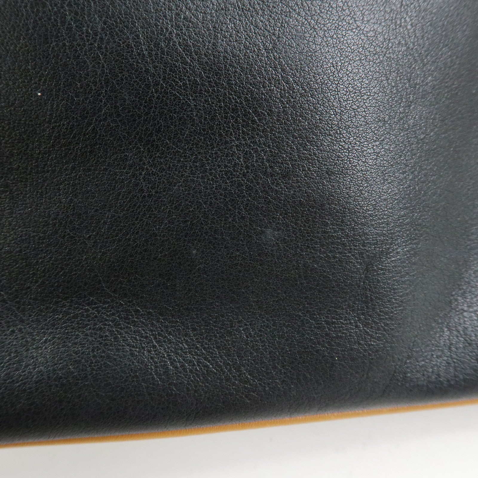 CELINE Macadam Leather Clutch Bag Flat Pouch Black