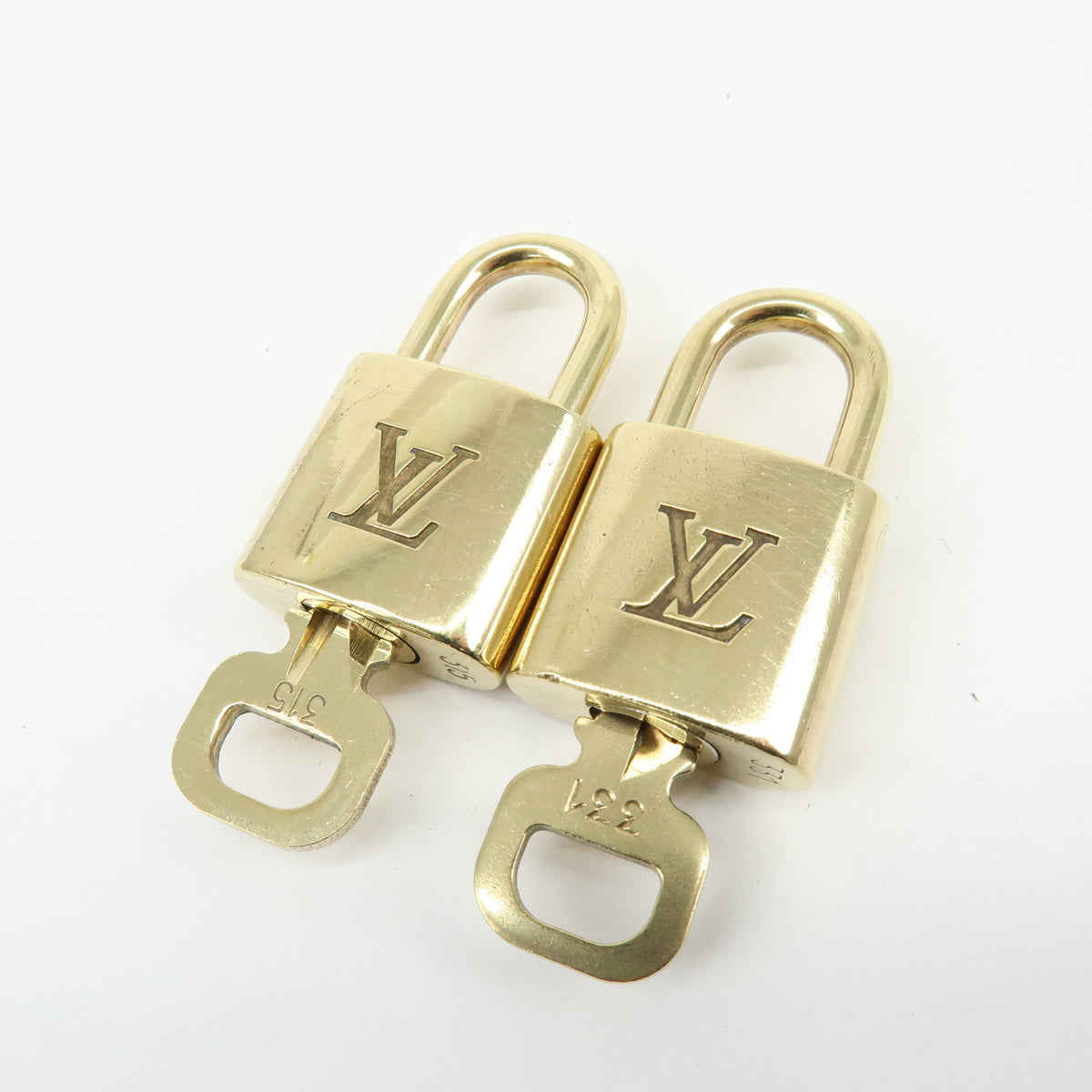 Louis Vuitton Lot of 10 Lock & Key Cadena Key Lock Gold