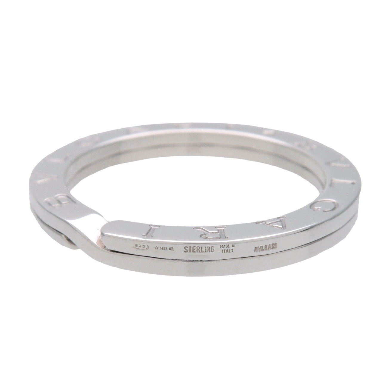 BVLGARI Double Logo BVLGARI BB SV925 Key Ring Silver