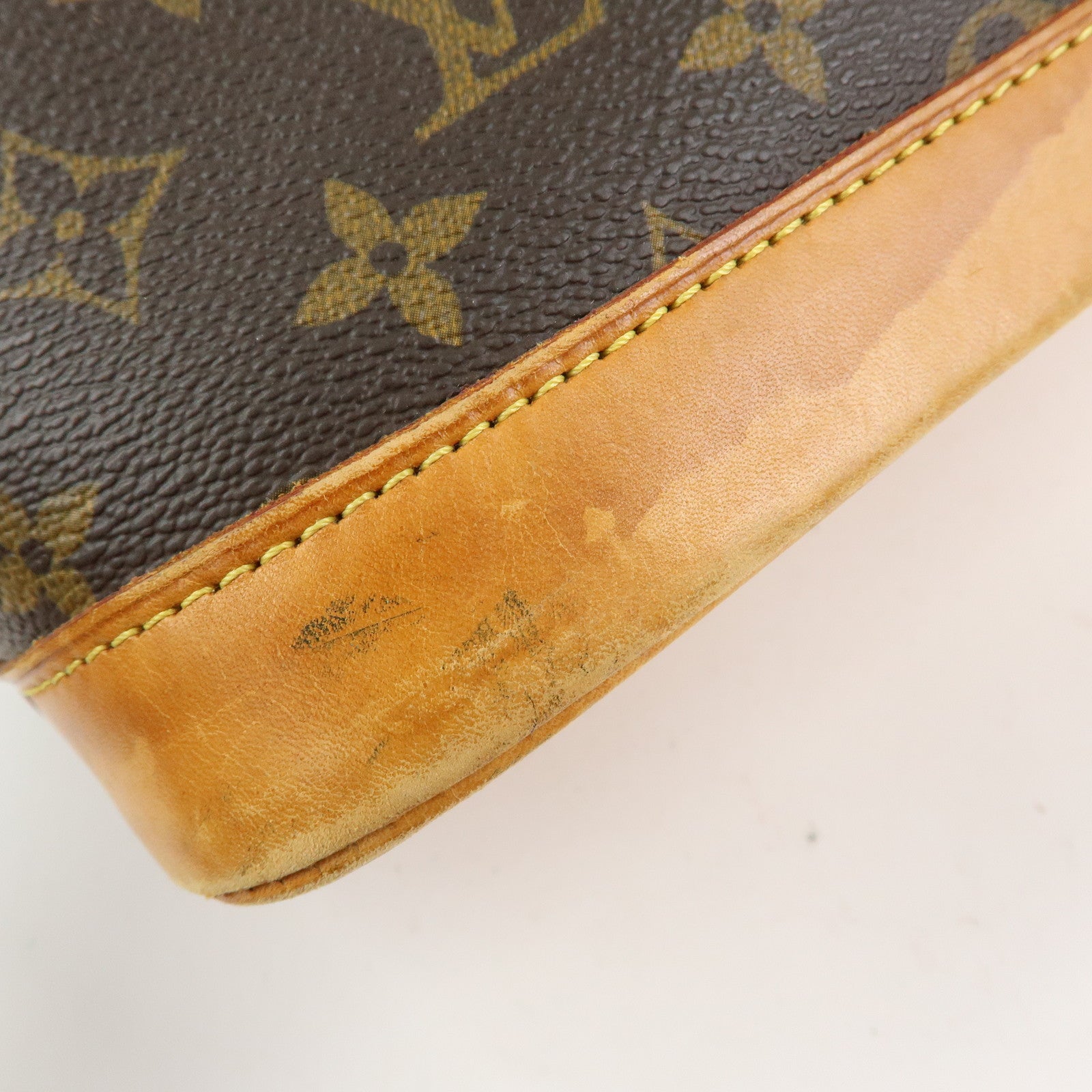 Louis Vuitton Monogram Alma PM Canvas Leather Hand Bag Brown M51130