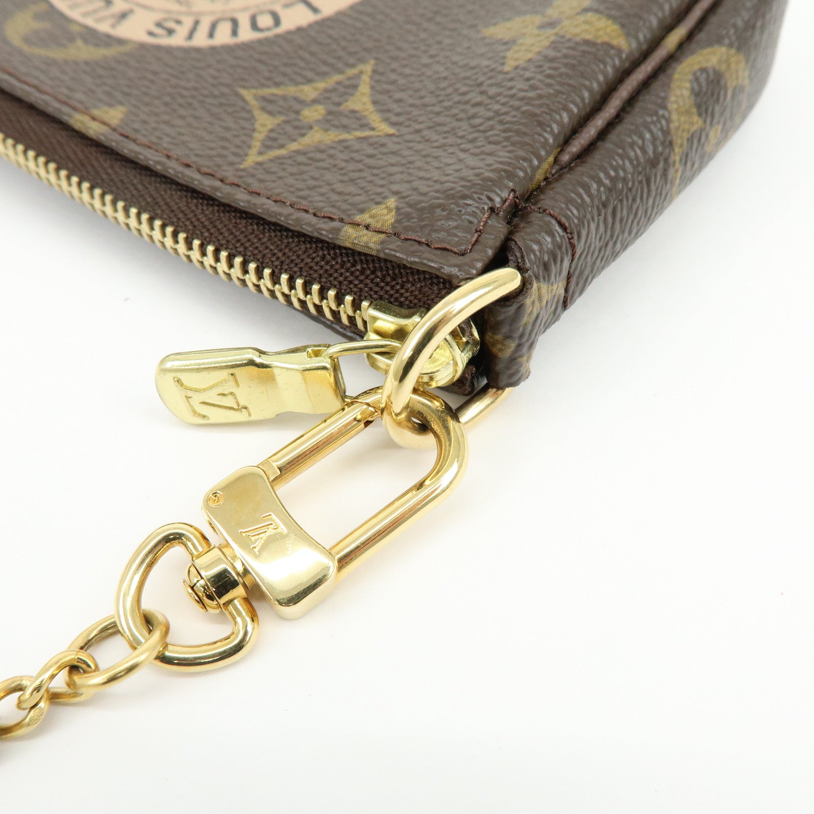 Louis Vuitton Monogram T&B Mini Pochette Accessoires Hand Bag M60153