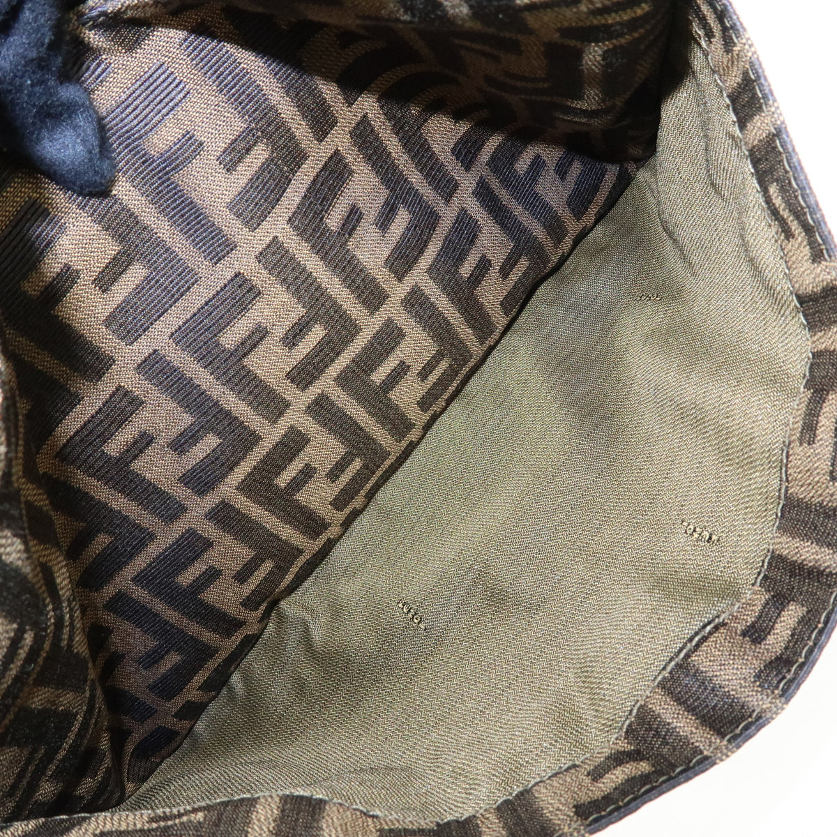 FENDI Zucca Canvas Leather Shoulder Bag Hand Bag Brown Black 26569