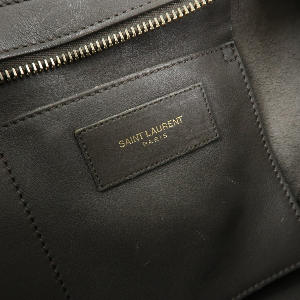 SAINT LAURENT PARIS Petit Cabas Y Line Leather 2Way Hand Bag 311210
