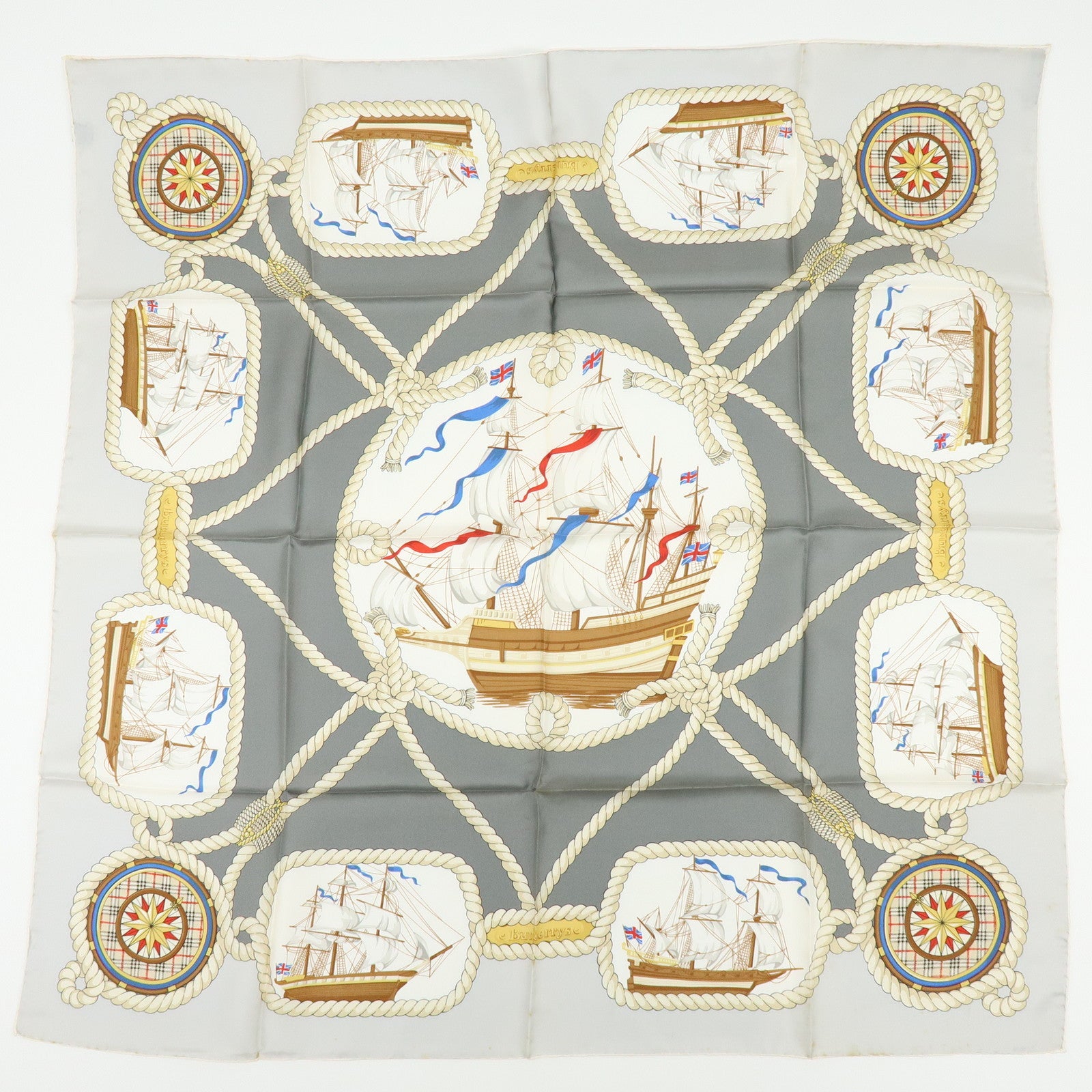 Christian Dior Cartier Burberrys Lot of 4 Silk 100% Scarf