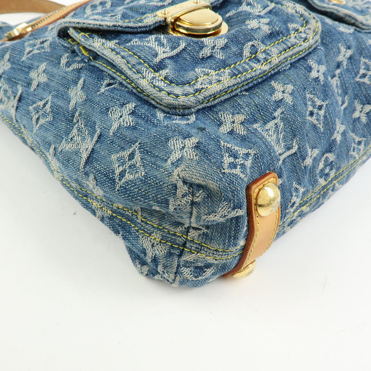Louis Vuitton Monogram Denim Baggy GM Shoulder Bag Blue M95048