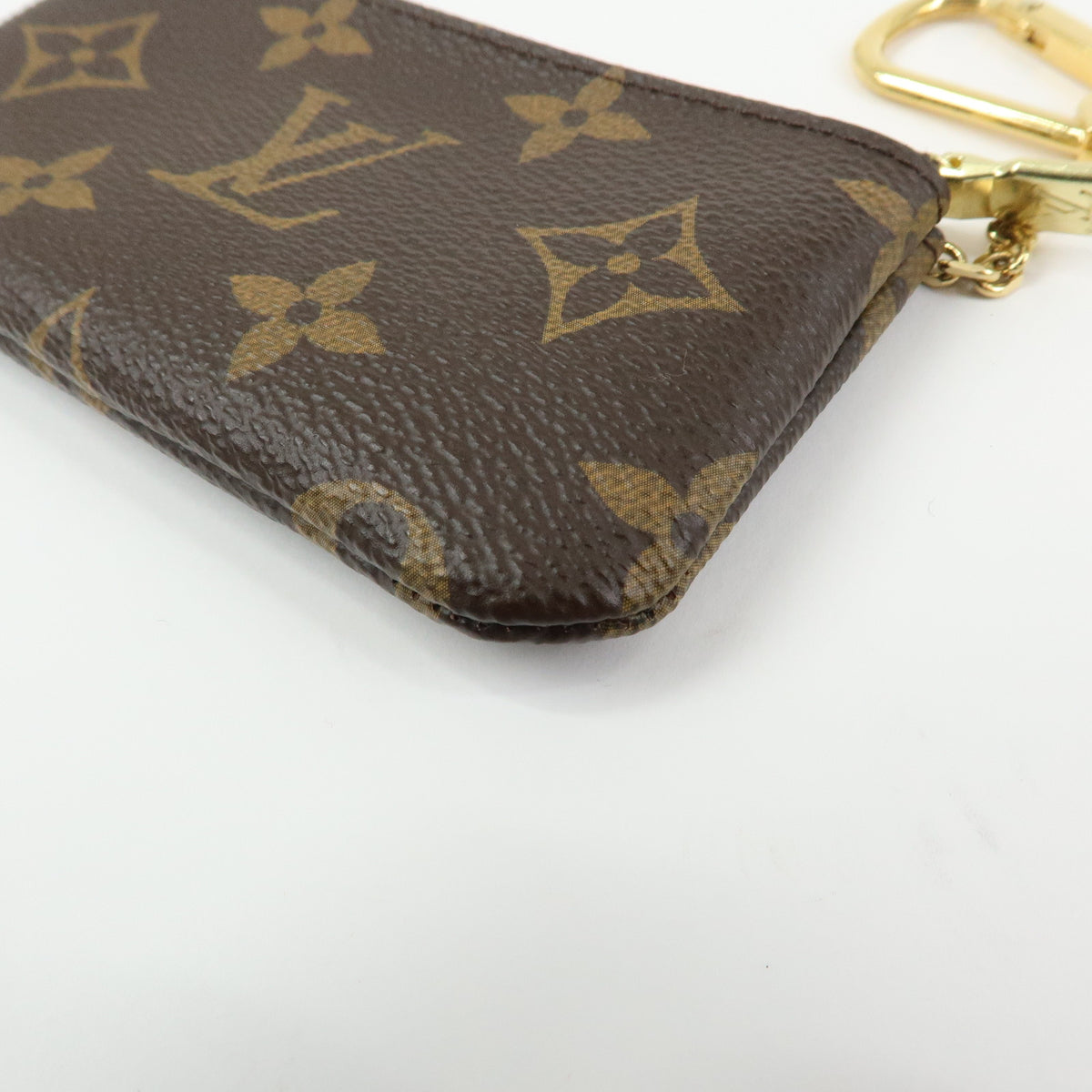 Louis Vuitton Monogram Pochette Cles Coin Case Key Case Brown M62650