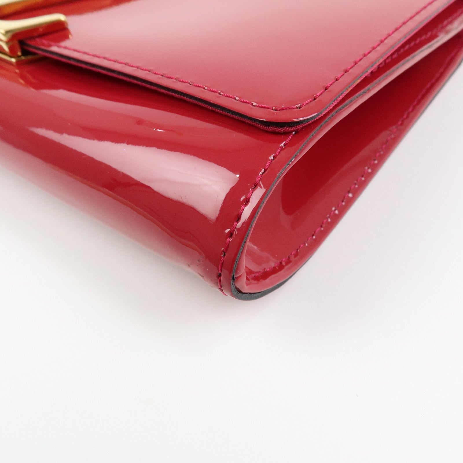 Louis Vuitton Vernis Pochette Louise GM Clutch Bag Rose Indien M61317
