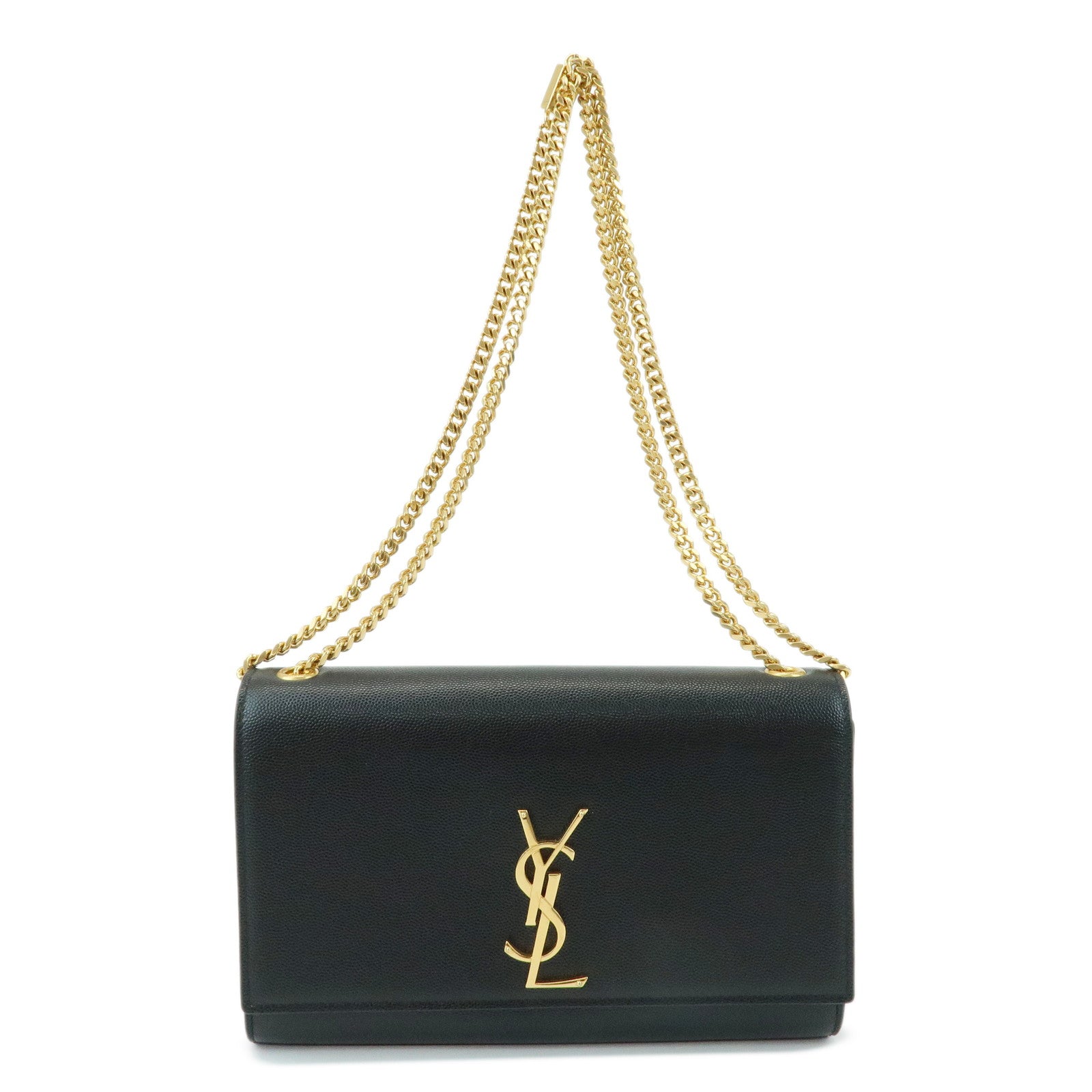 SAINT LAURENT PARIS Casandra Kate Leather Chain Shoulder Bag 364021