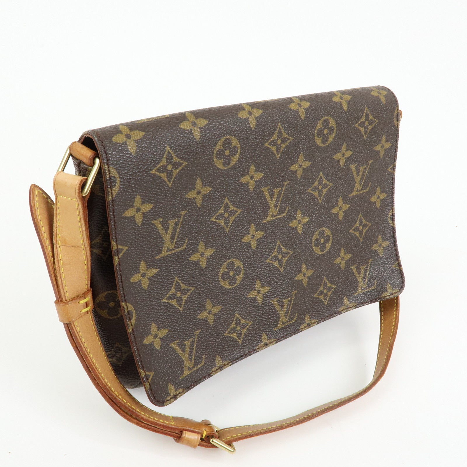 Louis Vuitton Monogram Musette Tango Short Shoulder Bag Brown M51257