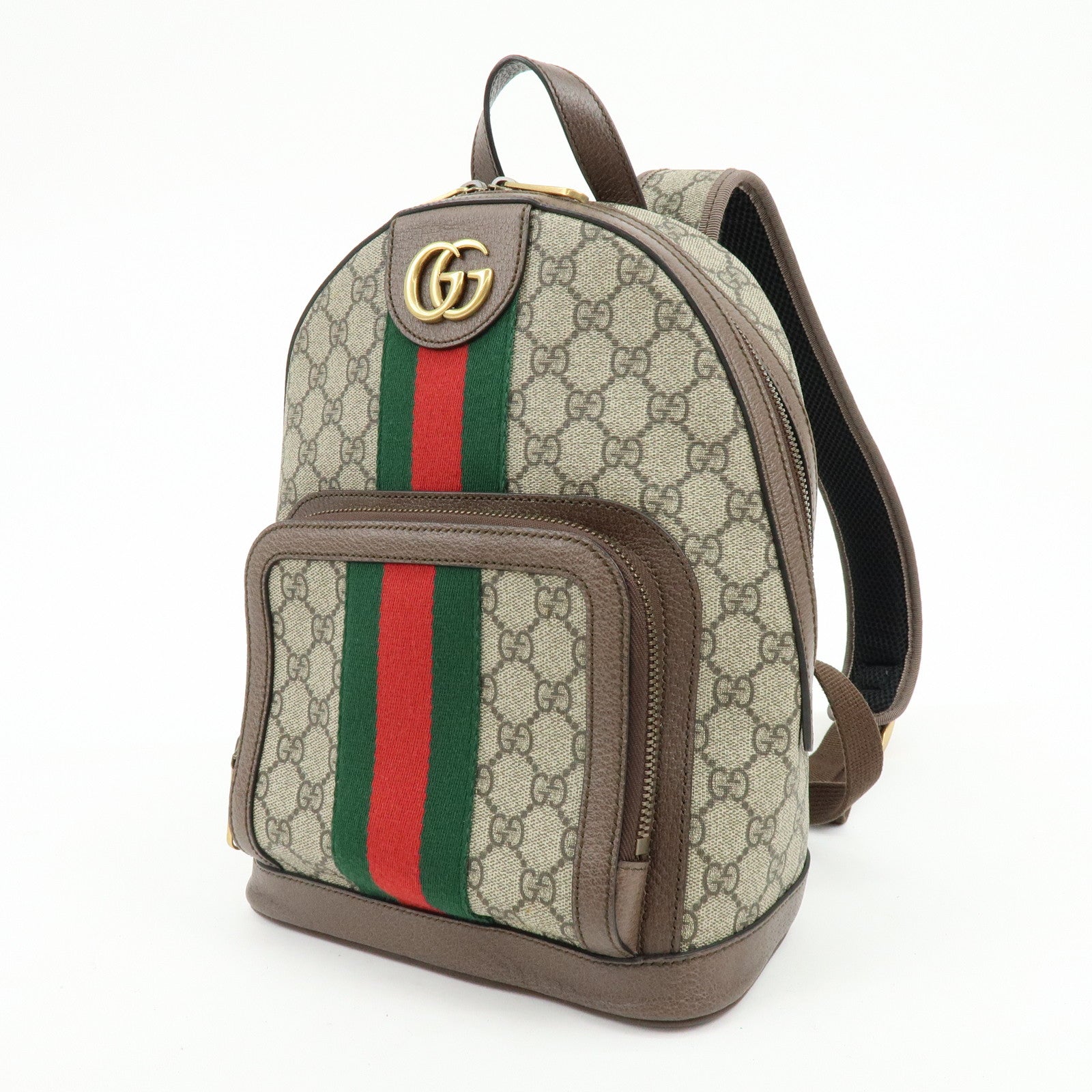GUCCI Ophidia Sherry Double G GG Supreme Leather Backpack 547965