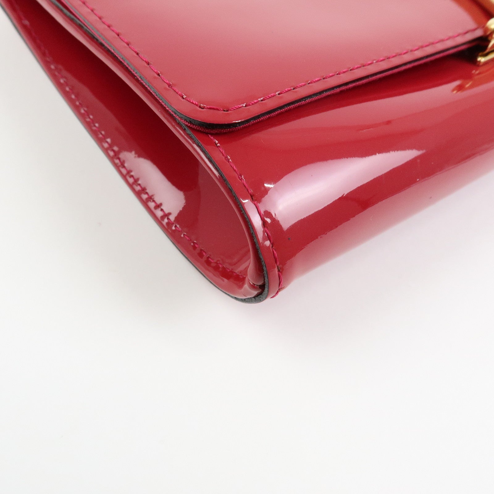 Louis Vuitton Vernis Pochette Louise GM Clutch Bag Rose Indien M61317