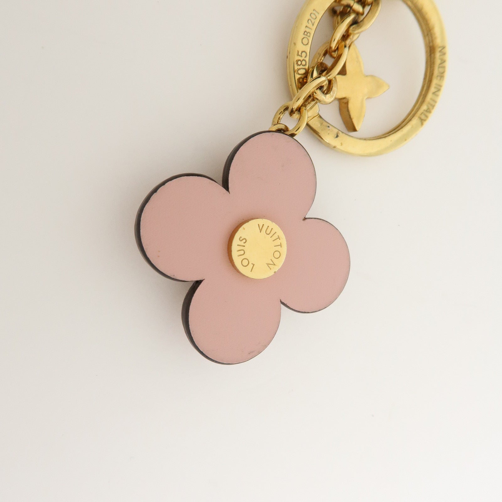 Louis Vuitton Porte Cles Blooming Flower BB Bag Charm Pink M63085